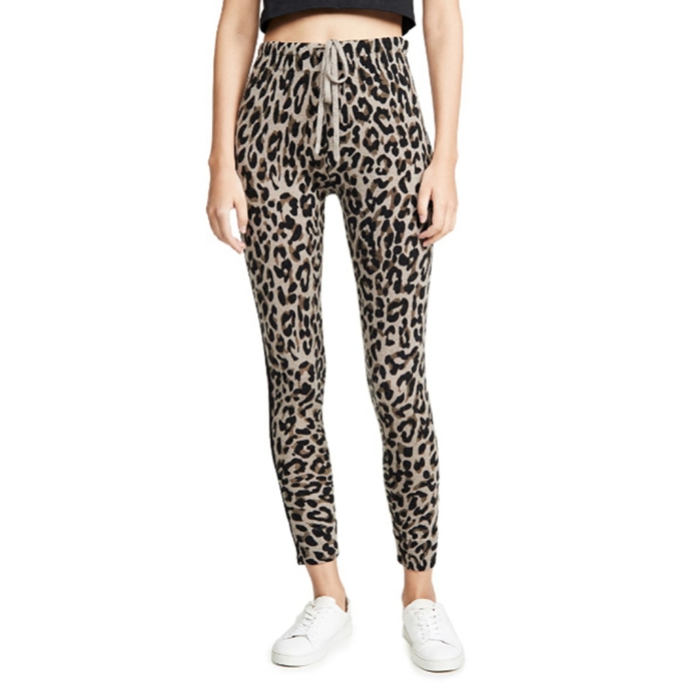 SUNDRY Cashmere Wool Leopard Sweatpants - Picture 4 of 10